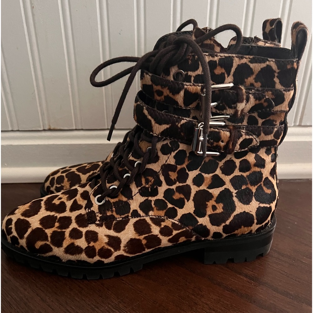 Rebecca Minkoff Fur Jaiden Combat Boot Size 9 NWOT